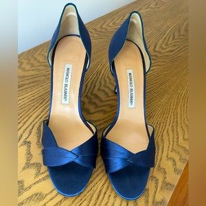 Manolo Blahnik Satin D’Orsay Heels